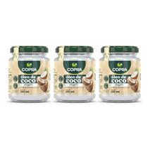 Kit 3 oleo de coco virgem 200ml copra 100 puro natural sem gluten vegano sem gordura trans Kit 3 oleo de coco virgem 200ml copra 100 puro natural sem gluten vegano sem gordura trans