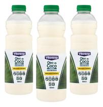 Kit 3 Óleo De Extra Virgem Coco Vitorena 900ml Kit 3 Óleo De Extra Virgem Coco Vitorena 900ml