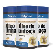 Kit 3 Óleo de Linhaça 1000mg 60 Com Cápsulas Fitoprime