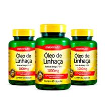 Kit 3 Óleo de Linhaça 60 Capsulas 1000mg Maxinutri