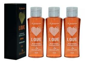 Kit 3 Óleo De Massagem Sensual Sensação Quente Love Amarula 35ml