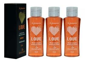Kit 3 Óleo De Massagem Sensual Sensação Quente Love Amarula