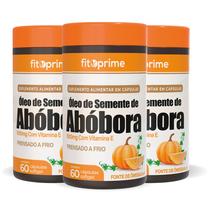 Kit 3 Óleo de Semente de Abóbora 1000mg Com Vitamina E 60 Cápsulas Fitoprime