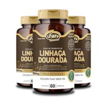 Kit 3 Óleo de Semente de Linhaça Dourada 1000mg Unilife 60 Cápsulas