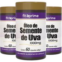 Kit 3 Óleo de Semente de Uva 1000mg 60 cápsulas Fitoprime