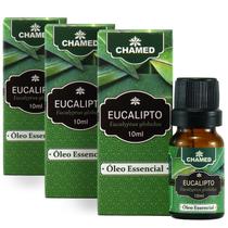 Kit 3 Óleo Essencial de Eucalipto globulus 10ml Puro Chamed