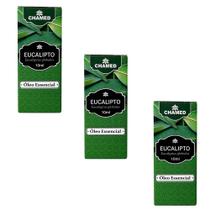 Kit 3 Óleo Essencial Eucalipto 100% Puro 10ml Chamed