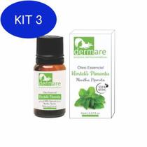 Kit 3 Óleo Essencial Hortelã Pimenta 10Ml Dermare