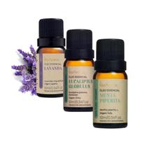 Kit 3 Óleo Essencial Lavanda Eucalipto Menta Via Aroma