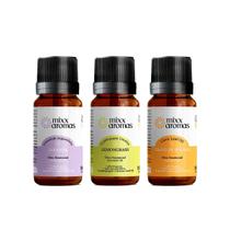 Kit 3 oleo essencial lavanda lemongrass e cravo 10ml natural e vegano