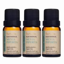 Kit 3 Óleo Essencial Menta Piperita Puro e Natural Via Aroma 10ml Kit 3 Óleo Essencial Menta Piperita Puro e Natural Via Aroma 10ml