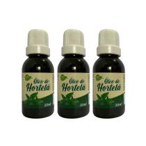 Kit 3 Óleo Hortelã Menta Piperita 30mL - Aroeira Cosmética - 100% Natural e Vegano