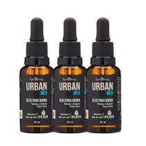 Kit 3 Óleo para Barba Hidratante Amaciar os Pelos Toque Seco IPA Beer 30ml Urban Men Kit 3 Óleo para Barba Hidratante Amaciar os Pelos Toque Seco IPA Beer 30ml Urban Men