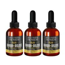Kit 3 Óleo para Barba Hidratante Fortalecedor Amacia 40ml Bio Extratus
