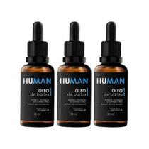 Kit 3 Óleo para Barba Hidratante Fortalecedor Amacia Human 30ml