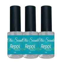 Kit 3 Óleo Secante de Esmalte Secagem Rápica Repos Cosméticos 9ml