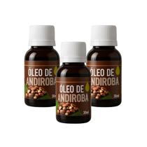 KIT 3 Óleo Vegetal de Andiroba Puro e Natural 30ml