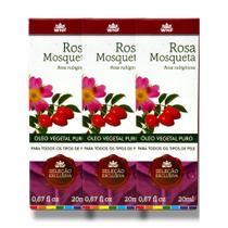 Kit 3 Óleo Vegetal Rosa Mosqueta 20ml Wnf Rosa Rubiginosa.