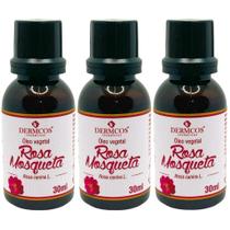 Kit 3 Óleo Vegetal Rosa Mosqueta 30ml - Dermcos Cosméticos Kit 3 Óleo Vegetal Rosa Mosqueta 30ml - Dermcos Cosméticos
