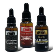 KIT 3 OLÉOS 30ml TODAS AS ESSÊNCIAS ARSENAL DA BARBA