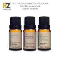 Kit 3 Óleos Essenciais Alecrim, Lavanda e Menta piperita Kit 3 Óleos Essenciais Alecrim, Lavanda e Menta piperita