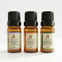 Kit 3 Óleos Essenciais P/ Difusor 100% Puro 10ml Nattuaromas Aroma:Lavanda, Laranja Doce E Cedro Da Vírginia