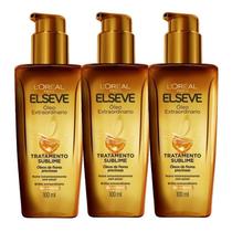 KIT 3 Óleos Extraordinário Elseve Loreal Paris 100ml translucido
