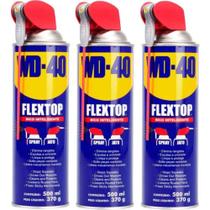 Kit 3 Óleos lubrificante desengripante com Bico Inteligente 500 ml - FLEXTOP
