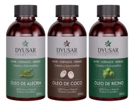 Kit 3 Óleos Naturais Coco, Alecrim E Rícino 60ml Dyusar Kit 3 Óleos Naturais Coco, Alecrim E Rícino 60ml Dyusar