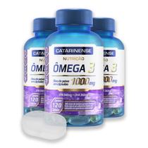 Kit 3 Ômega 3 1000mg Catarinense 120 Cápsulas + Porta Cápsulas