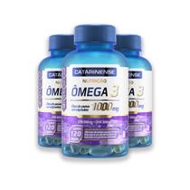 Kit 3 Ômega 3 1000mg Catarinense 120 Cápsulas + Porta Cápsulas