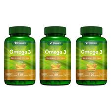 Kit 3 Ômega 3 1000mg Epa 540mg/ Dha 360mg 120 Cápsulas - Herbamed