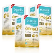 Kit 3 Ômega 3 1000mg Livre de Metais Pesados120 Cáps Equaliv
