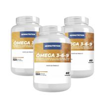 Kit 3 Ômega 3 6 9 Epa Dha 120 Capsulas New Nutrition