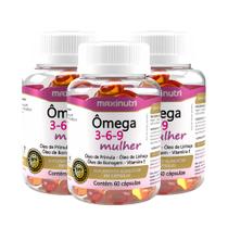 Kit 3 Ômega 3-6-9 Mulher 60 Capsulas Maxinutri