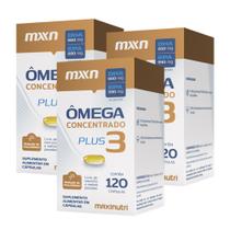 Kit 3 Ômega 3 Concentrado MXN 120 Caps Maxinutri Kit 3 Ômega 3 Concentrado MXN 120 Caps Maxinutri