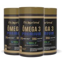 Kit 3 Ômega 3 Concentrado Óleo De Peixe 1000mg Com Selo Meg3 EPA 660mg e DHA 440mg 60 cápsulas Fitoprime Kit 3 Ômega 3 Concentrado Óleo De Peixe 1000mg Com Selo Meg3 EPA 660mg e DHA 440mg 60 cápsulas Fitoprime