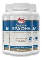 Kit 3 Omega 3 EPA DHA Vitafor 120 Caps