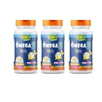 Kit 3 Ômega 3 Kids 3x60 cápsulas Rico em Dha e Epa Unilife