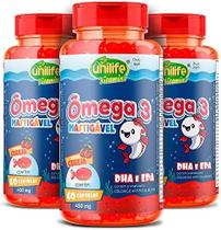 Kit 3 Ômega 3 Kids 60 Cápsulas Unlife Kit 3 Ômega 3 Kids 60 Cápsulas Unlife