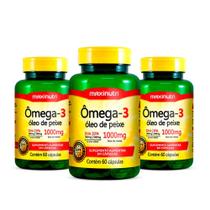 Kit 3 Ômega 3 Óleo de Peixe 60 Cápsulas 1000mg Maxinutri Kit 3 Ômega 3 Óleo de Peixe 60 Cápsulas 1000mg Maxinutri
