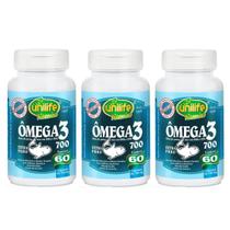 Kit 3 Ômega 3 Óleo De Peixe Extra Puro - Unilife - 60 Cápsulas Kit 3 Ômega 3 Óleo De Peixe Extra Puro - Unilife - 60 Cápsulas