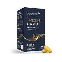 Kit 3 Ômega 3 Rico Epa E Dha Vitamina E Certificado Puravida Antioxidante Potencializa o funcionamento cerebral Anti inflamatório