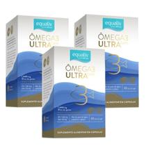 Kit 3 Ômega 3 Ultra Caps 1000mg 60Cap Concentrado Equaliv