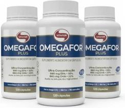 Kit 3 Ômega 3 Vitafor Omegafor Plus 120 Caps Alta Concentração Kit 3 Ômega 3 Vitafor Omegafor Plus 120 Caps Alta Concentração