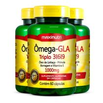 Kit 3 Ômega GLA Triplo 1000mg Maxinutri 60 Cápsulas Kit 3 Ômega GLA Triplo 1000mg Maxinutri 60 Cápsulas