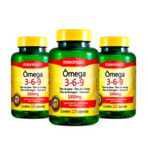 Kit 3 Ômega Triplo 3-6-9 1000mg 120 Capsulas Maxinutri Kit 3 Ômega Triplo 3-6-9 1000mg 120 Capsulas Maxinutri