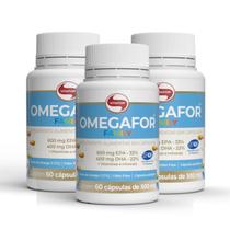 Kit 3 Omegafor Family Ômega 3 500mg EPA DHA 120 Cápsulas Vitafor