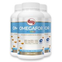 Kit 3 Omegafor Family Ômega 3 Vitafor 360 Cápsulas