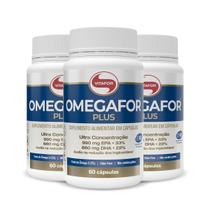 Kit 3 Omegafor Plus Vitafor 60 Cápsulas
